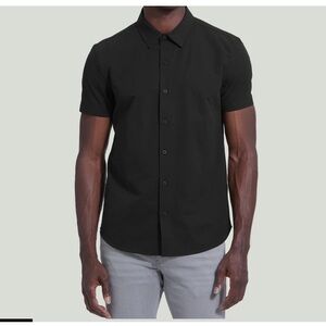 True Classic Commuter Short Sleeve Shirt - Black size L